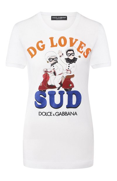 Женская хлопковая футболка DOLCE & GABBANA, арт. F8K74Z/HH7NL