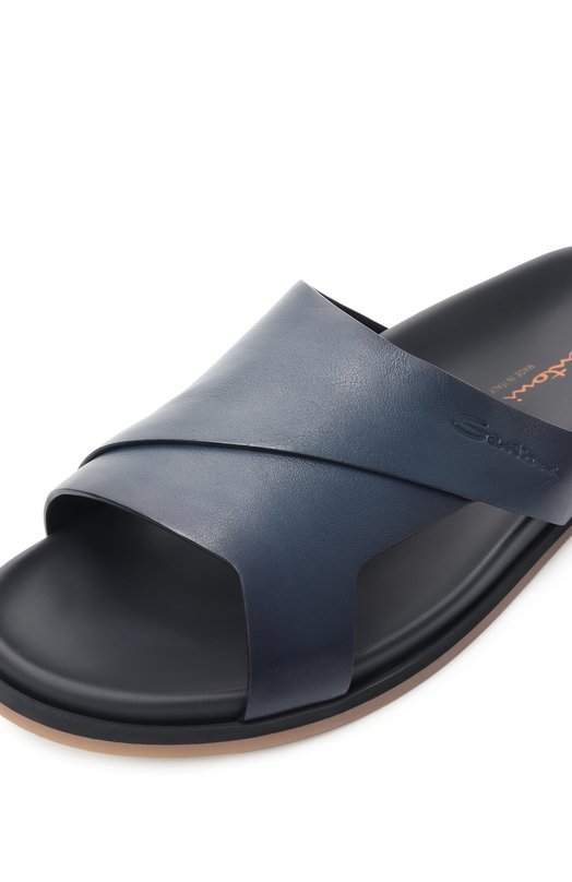 Кожаные шлепанцы Erik Santoni MCEG19059HV6MG0R Синий  MCEG19059HV6MG0R Фото 7