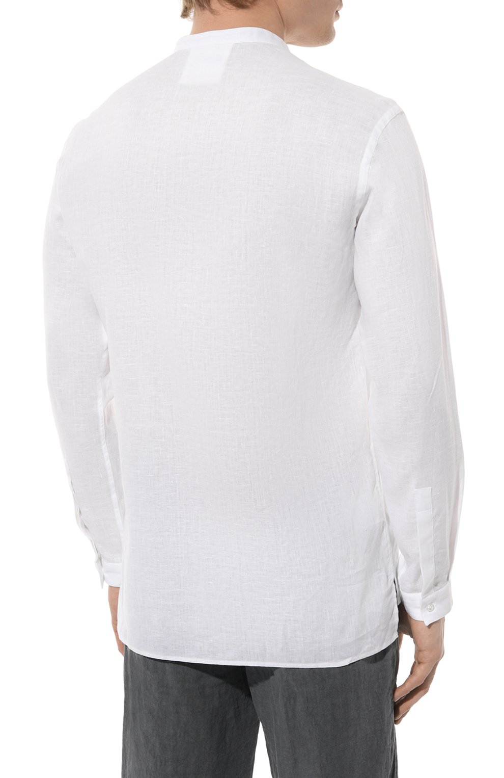 Льняная рубашка GIORGIO ARMANI белого цвета по цене 82500 руб., арт. 4SGCC0A5/T04TB, фото 4 Льняная рубашка GIORGIO ARMANI, арт. 4SGCC0A5/T04TB, фото 4