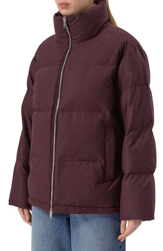 Пуховик из шерсти и кашемира 12 STOREEZ 133515 Фиолетовый  133515 Фото 3