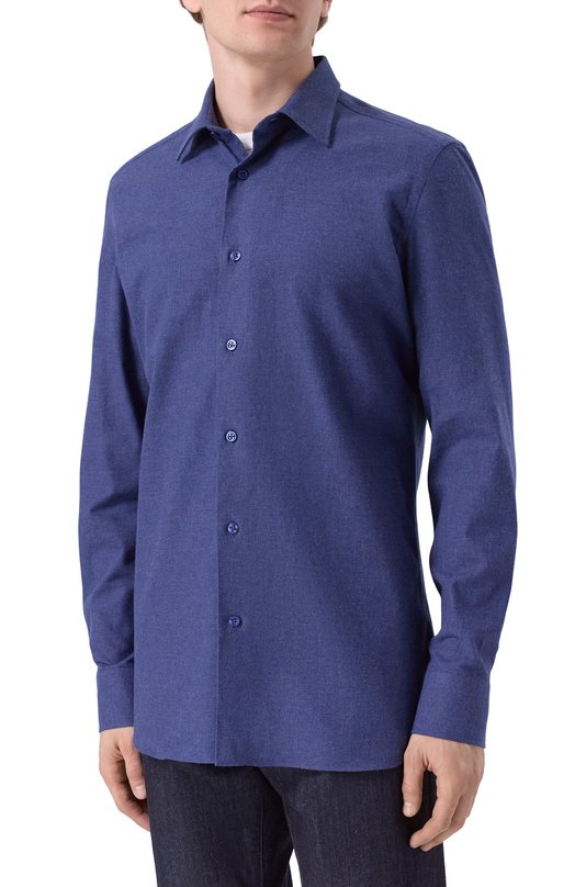 Хлопковая сорочка Giampaolo 908/TS43295 Синий  908/TS43295 Фото 3