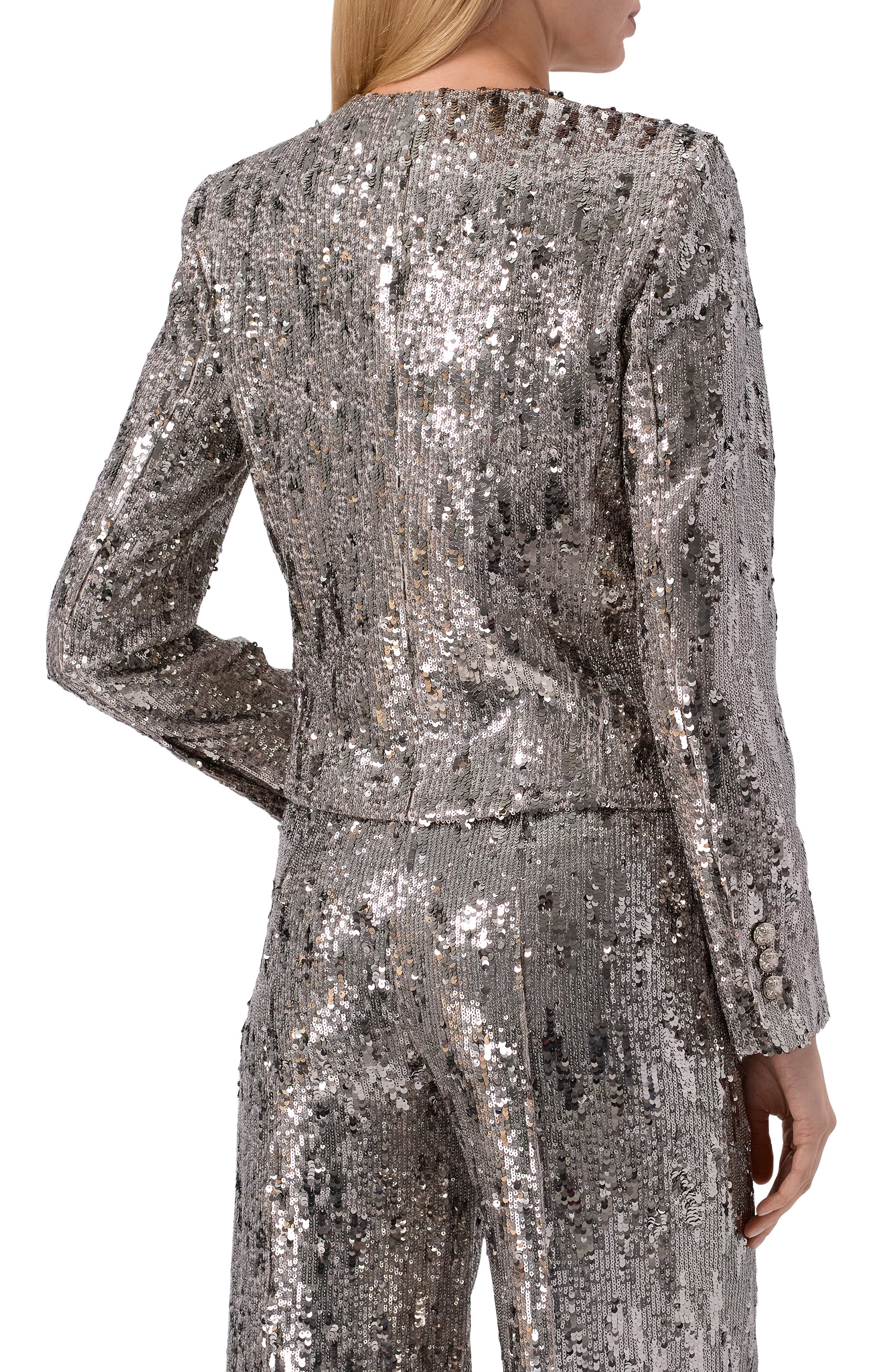 Жакет с отделкой пайетками ELIE SAAB, арт. J0151NP25/PA009, фото 4