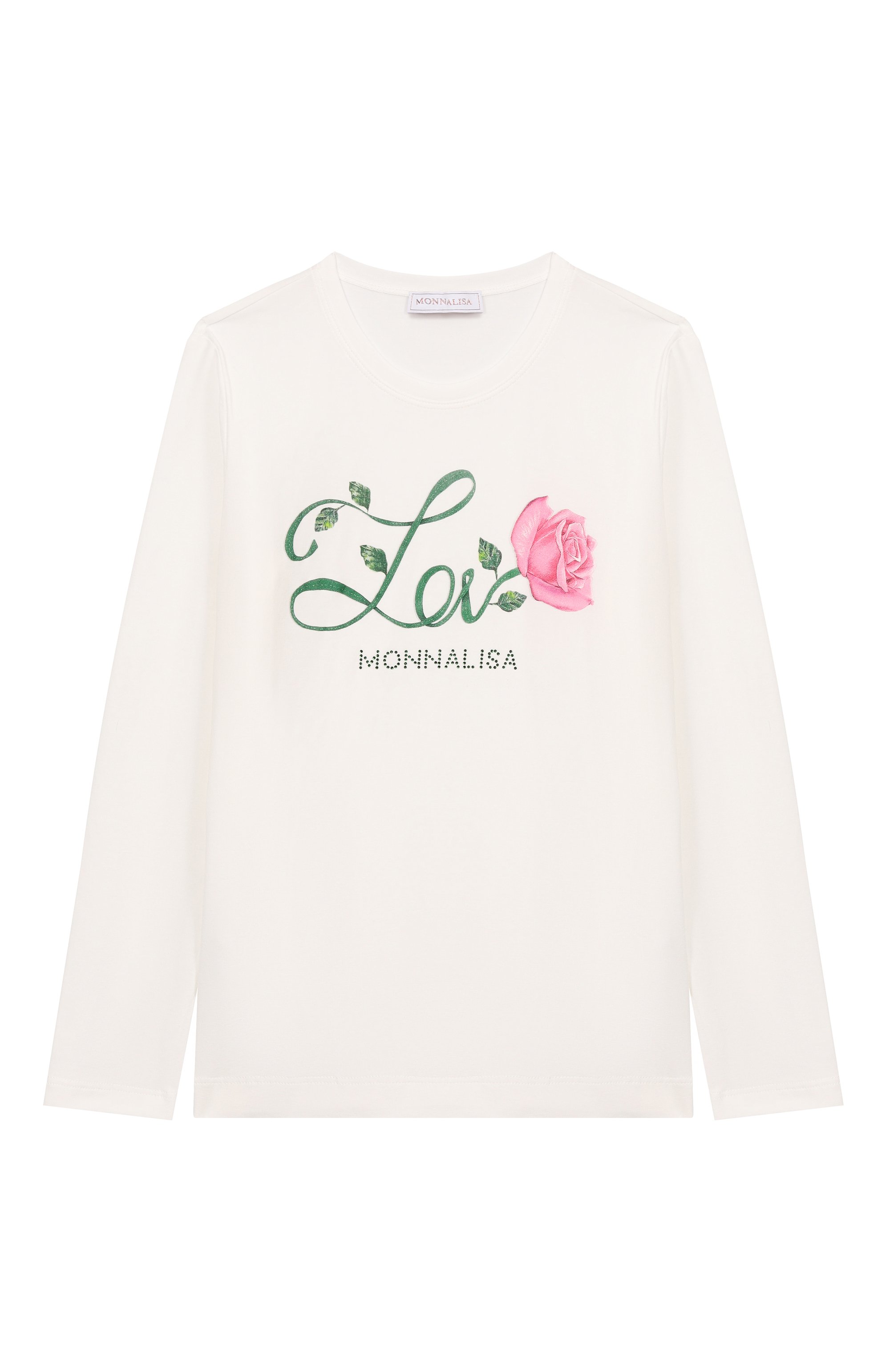 Хлопковый лонгслив MONNALISA, арт. 11F626, фото 1