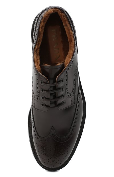 Кожаные дерби PRADA, арт. 2EF052-3F98-F0038-A000, фото 5