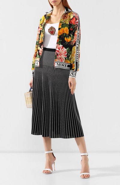 Хлопковая майка DOLCE & GABBANA белого цвета по цене 79950 руб., арт. F8K97Z/G7SMY, фото 2 Хлопковая майка DOLCE & GABBANA, арт. F8K97Z/G7SMY, фото 2