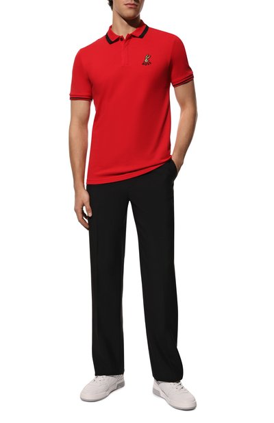 Хлопковое поло looney tunes x boss BOSS красного цвета по цене 13400 руб., арт. 50485406, фото 2 Хлопковое поло looney tunes x boss BOSS, арт. 50485406, фото 2