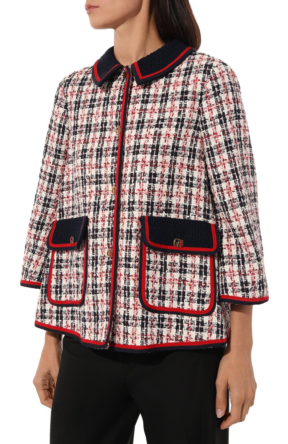 Жакет из хлопка и вискозы GUCCI, арт. 523689 ZKM84, фото 3