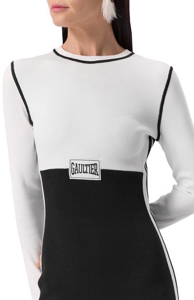 Хлопковое платье JEAN PAUL GAULTIER черно-белого цвета по цене 69950 руб., арт. 25/33-F-R0343P-J080, фото 5 Хлопковое платье JEAN PAUL GAULTIER, арт. 25/33-F-R0343P-J080, фото 5