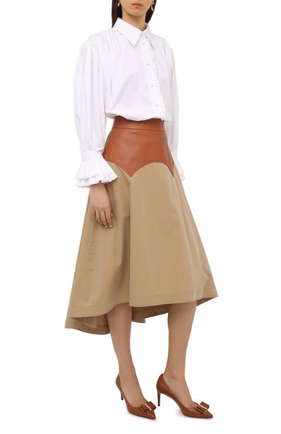 Кожаные туфли FERRAGAMO светло-коричневого цвета по цене 65000 руб., арт. Z-07409891C, фото 2 Кожаные туфли FERRAGAMO, арт. Z-07409891C, фото 2