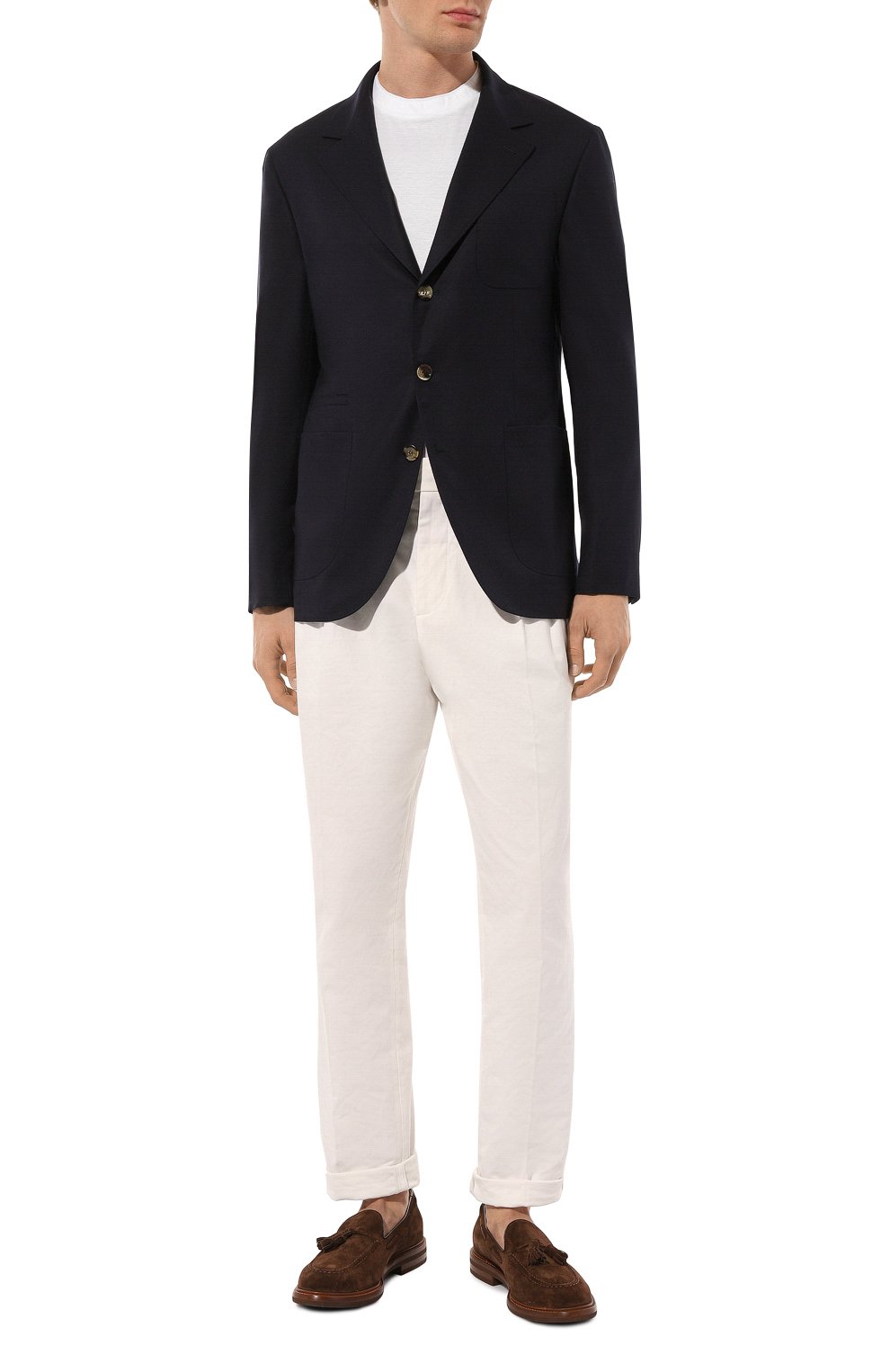 Шерстяной пиджак BRUNELLO CUCINELLI темно-синего цвета по цене 337000 руб., арт. ME2267BND, фото 2 Шерстяной пиджак BRUNELLO CUCINELLI, арт. ME2267BND, фото 2