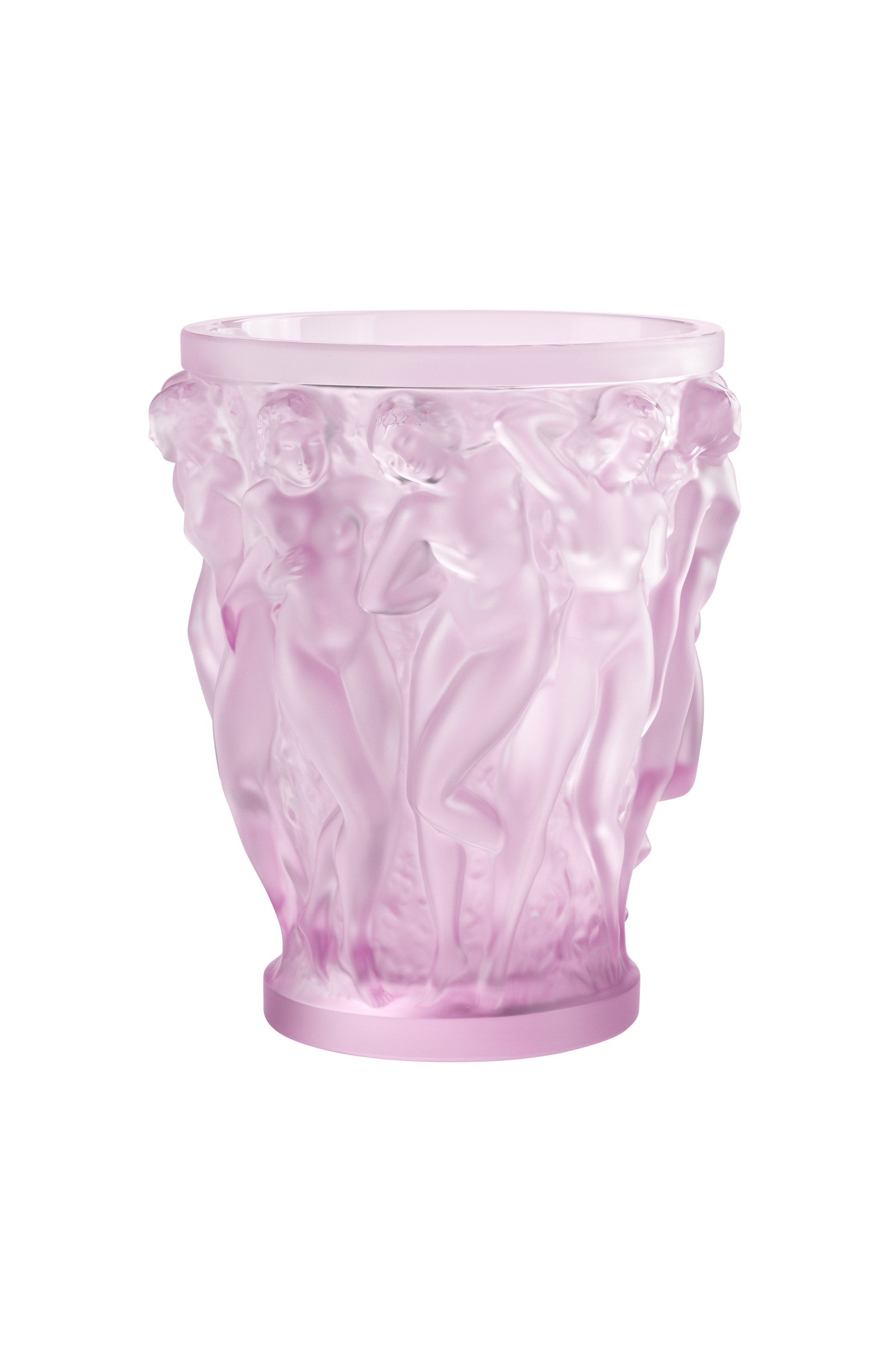 Ваза bacchantes LALIQUE розового цвета по цене 752500 руб., арт. 10801300, фото 1 Ваза bacchantes LALIQUE, арт. 10801300, фото 1