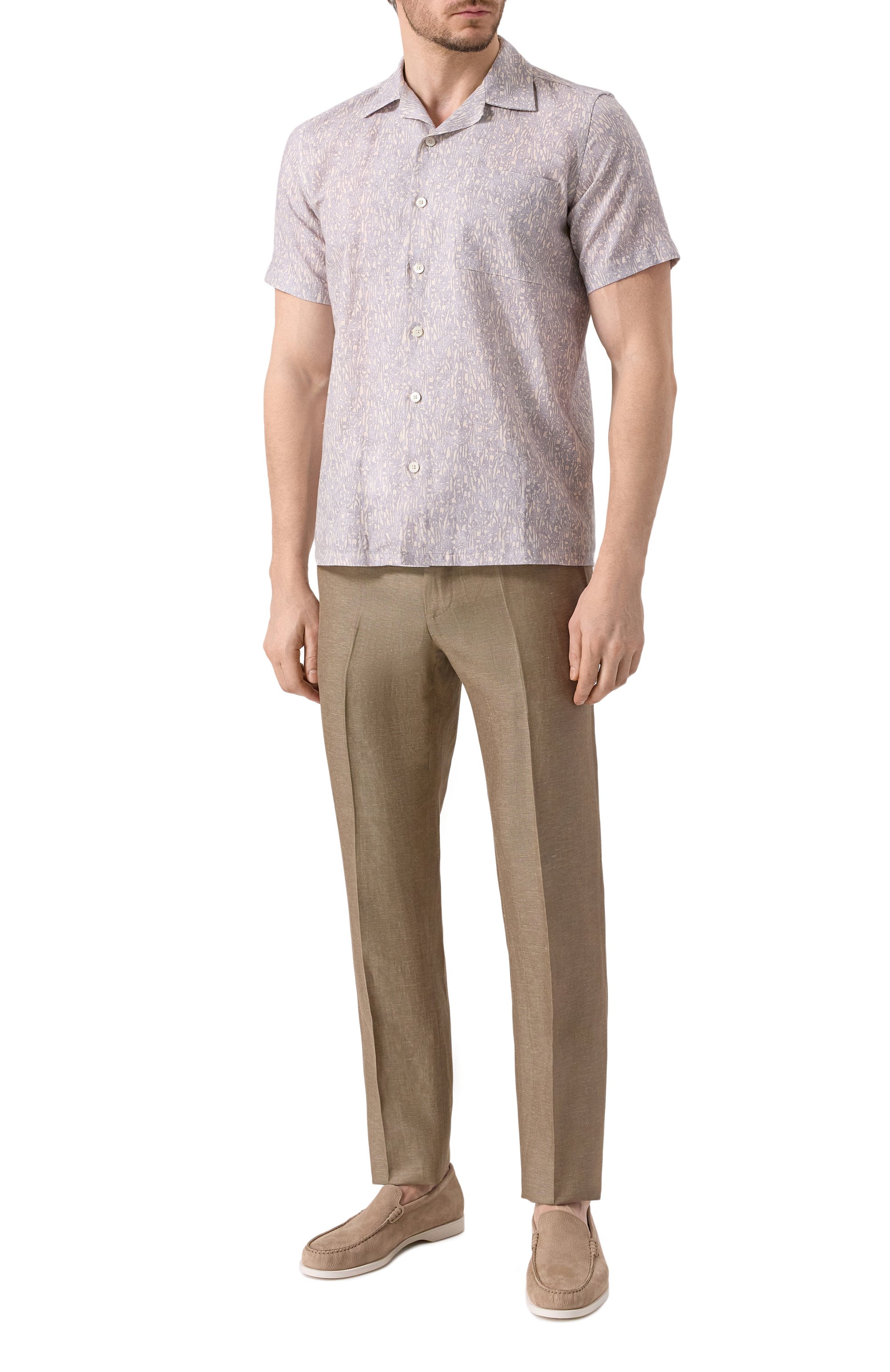 Рубашка из хлопка и льна CANALI, арт. CSM3055/GL03520, фото 2