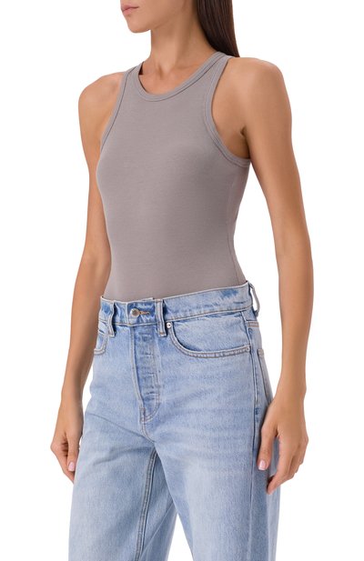 Боди из хлопка и вискозы ALAIA, арт. AA9B0382J085B, фото 3