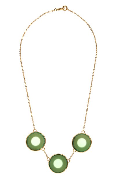 Колье CRYSTALLINE JEWELLERY зеленого цвета по цене 20900 руб., арт. 590Х, фото 1 Колье CRYSTALLINE JEWELLERY, арт. 590Х, фото 1