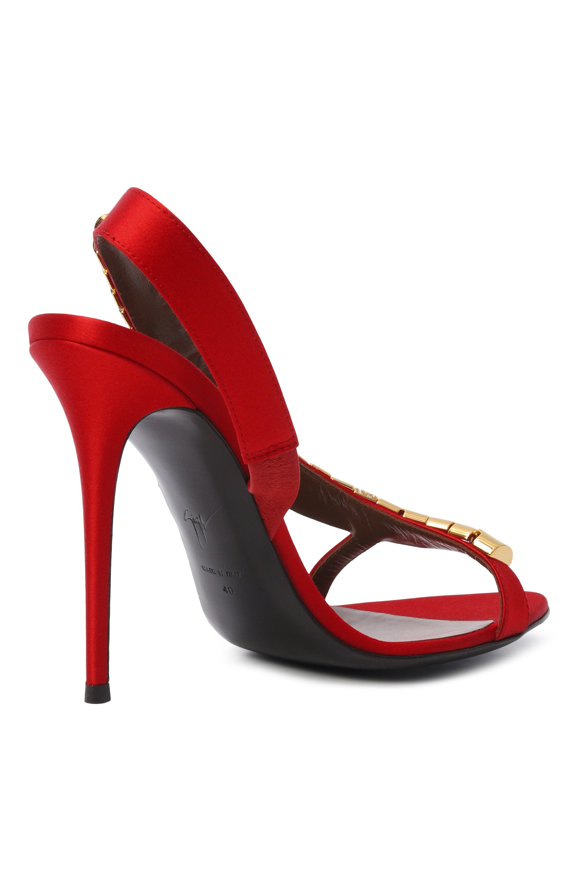 Атласные босоножки gz dafne 90 GIUSEPPE ZANOTTI DESIGN, арт. I500016/RAS0 D0PPIAT0, фото 5