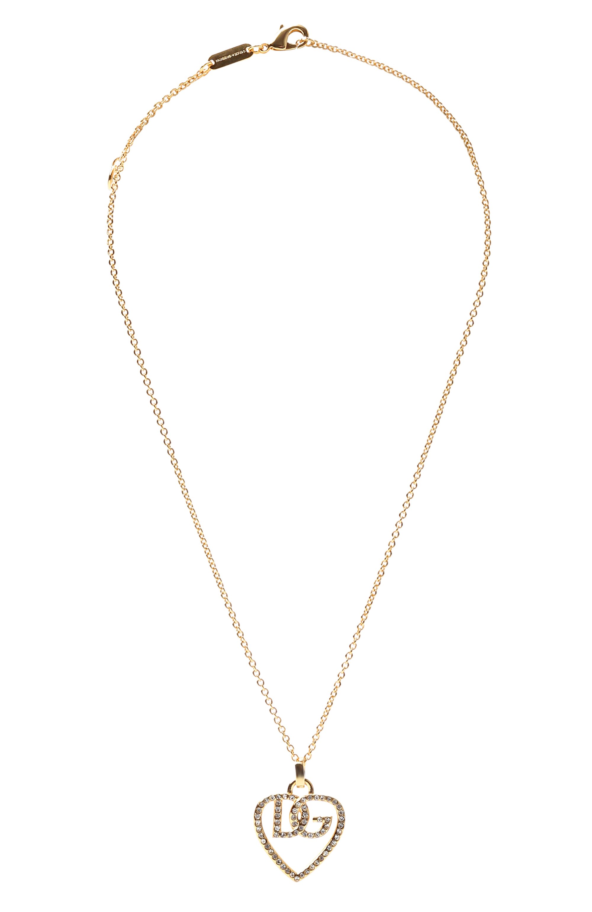 Подвеска на цепочке DOLCE & GABBANA золотого цвета по цене 64550 руб., арт. WNR8S7/W1111, фото 1 Подвеска на цепочке DOLCE & GABBANA, арт. WNR8S7/W1111, фото 1