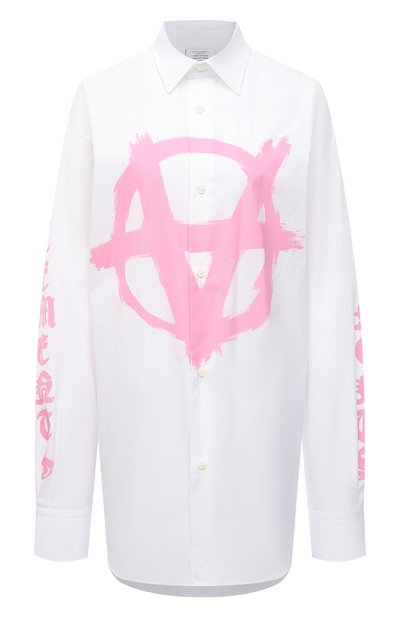 Женская хлопковая рубашка VETEMENTS, арт. UE52SH360W 1000/W