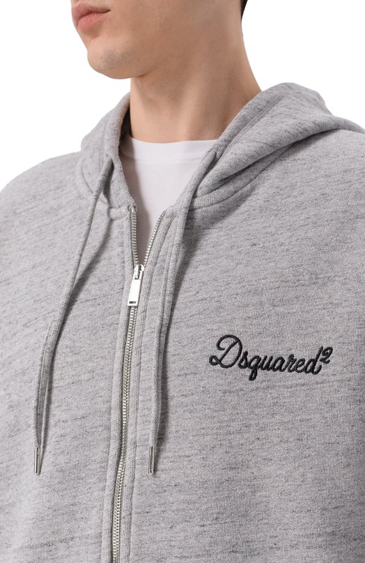 Хлопковая толстовка Dsquared2 S74HG0184/D25026 Серый  S74HG0184/D25026 Фото 5
