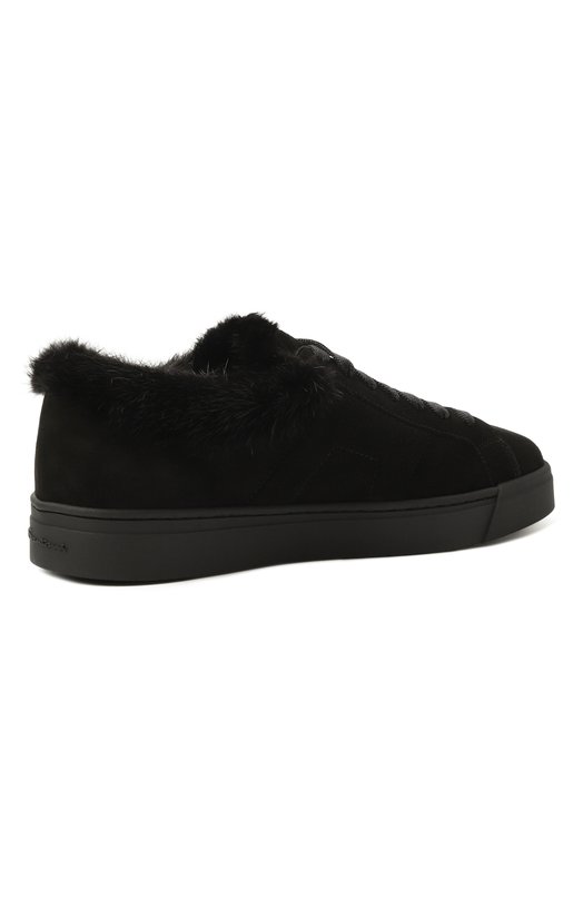 Замшевые кеды Santoni WBGG61436NE0P0SV Чёрный  WBGG61436NE0P0SV Фото 5