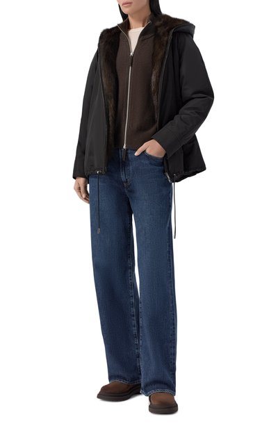 Куртка с отделкой из соболя MVST черного цвета по цене 2145000 руб., арт. M26.CFW.L455.1/U432065 FERMI0, фото 2 Куртка с отделкой из соболя MVST, арт. M26.CFW.L455.1/U432065 FERMI0, фото 2