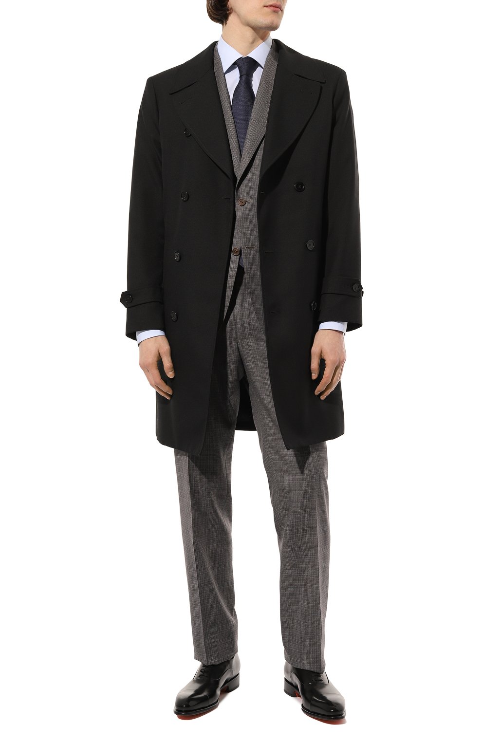 Кожаные оксфорды carter SANTONI черного цвета по цене 96350 руб., арт. MCCG12621MC1HSC1N01, фото 2 Кожаные оксфорды carter SANTONI, арт. MCCG12621MC1HSC1N01, фото 2