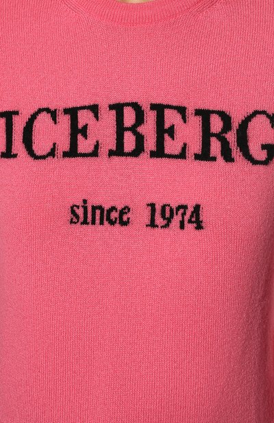 Кашемировый пуловер ICEBERG розового цвета по цене 33150 руб., арт. 19I I2S0/A026/7003/0UTLET AW22-23, фото 5 Кашемировый пуловер ICEBERG, арт. 19I I2S0/A026/7003/0UTLET AW22-23, фото 5