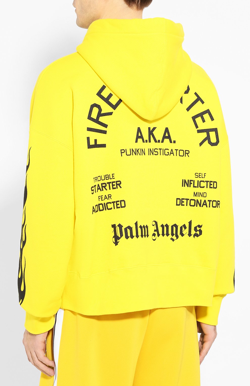 Хлопковое худи PALM ANGELS желтого цвета по цене 67400 руб., арт. PMBB058R206310266088, фото 4 Хлопковое худи PALM ANGELS, арт. PMBB058R206310266088, фото 4