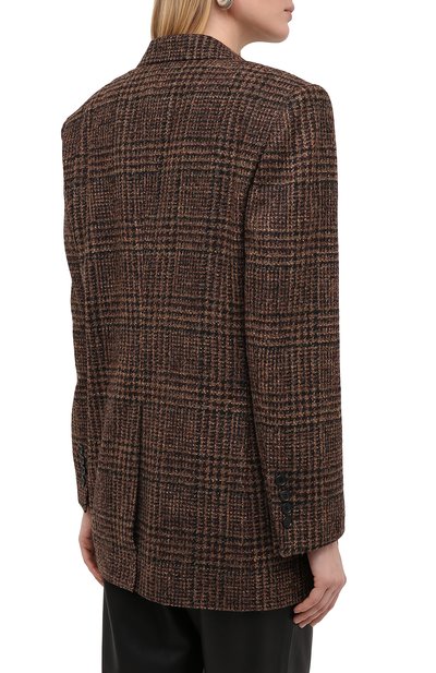 Шерстяной жакет DOLCE & GABBANA коричневого цвета по цене 224500 руб., арт. F29HQT/FQMH8, фото 4 Шерстяной жакет DOLCE & GABBANA, арт. F29HQT/FQMH8, фото 4