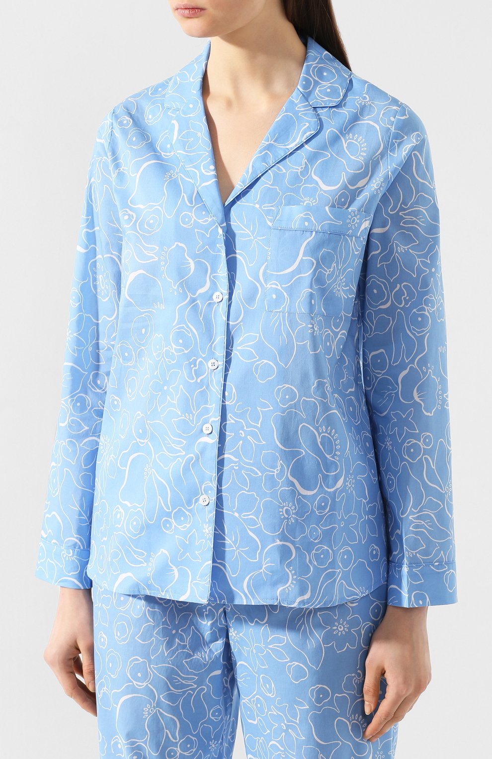 Хлопковая пижама YOLKE, арт. SS20-02C-MF-BL, фото 2