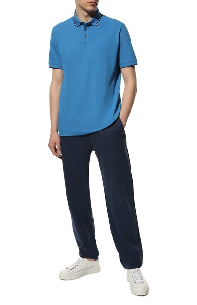 Хлопковое поло ZEGNA синего цвета по цене 23100 руб., арт. VV360/ZZ661, фото 2 Хлопковое поло ZEGNA, арт. VV360/ZZ661, фото 2