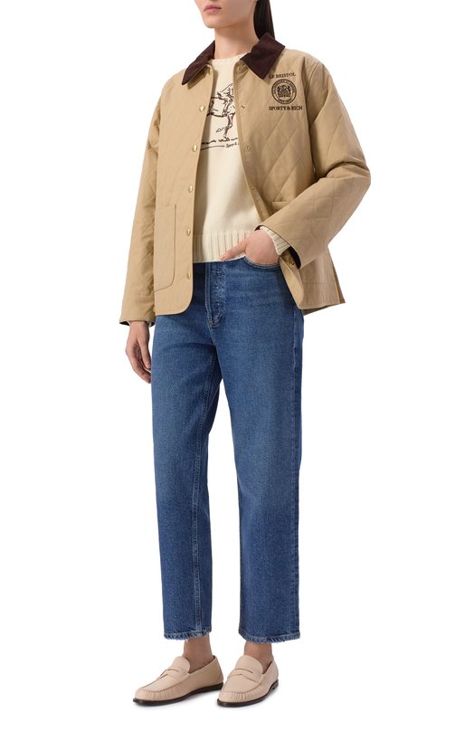 Хлопковая куртка Sporty & Rich x Le Bristol Paris Sporty and Rich 0W008517653BE01 Бежевый  0W008517653BE01 Фото 2