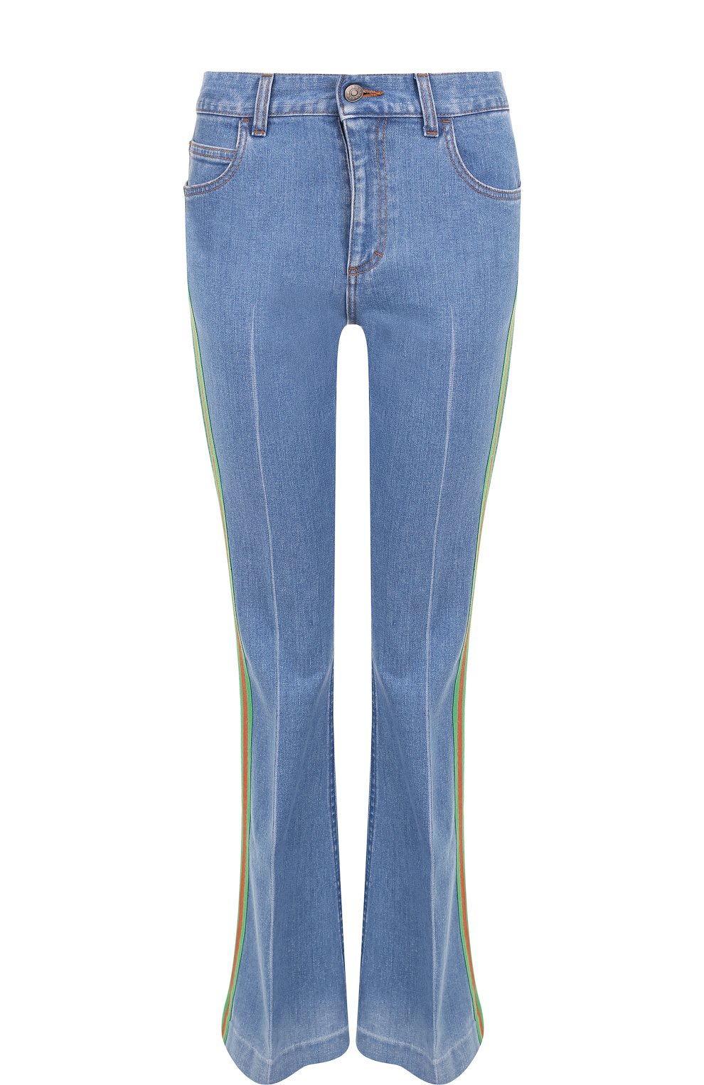 Расклешенные джинсы с потертостями и контрастными лампасами GUCCI, арт. 527432/XRB36, фото 1