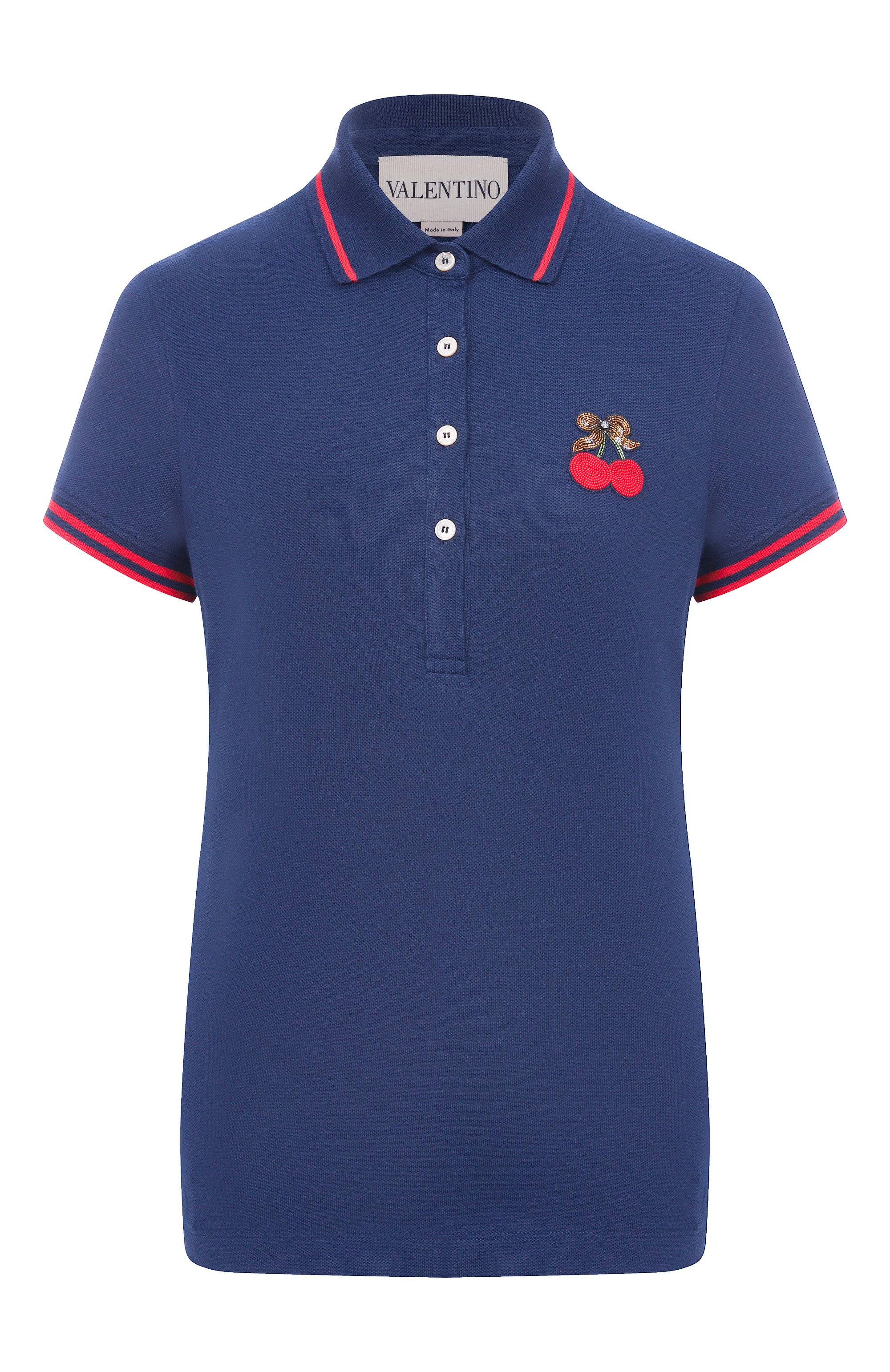 Хлопковое поло VALENTINO, арт. 7B3MH01B9G4, фото 1