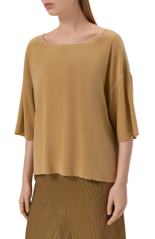 Шелковый топ Petar Petrov S26TB8 Бежевый  S26TB8 Фото 3