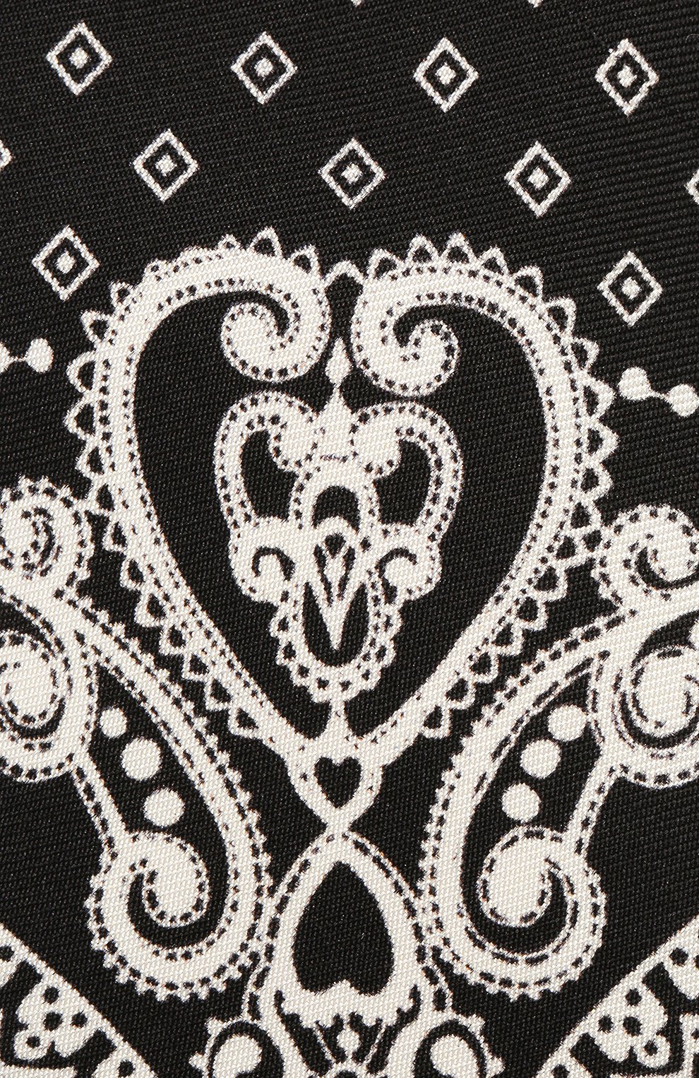 Шелковый галстук DOLCE & GABBANA черно-белого цвета по цене 23450 руб., арт. GT149E/G0TDJ, фото 3 Шелковый галстук DOLCE & GABBANA, арт. GT149E/G0TDJ, фото 3