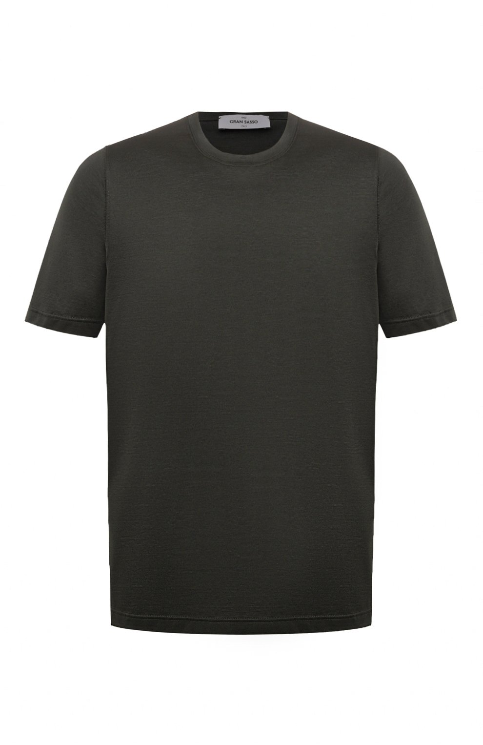 Хлопковая футболка GRAN SASSO темно-зеленого цвета по цене 13400 руб., арт. 60133/74002, фото 1 Хлопковая футболка GRAN SASSO, арт. 60133/74002, фото 1