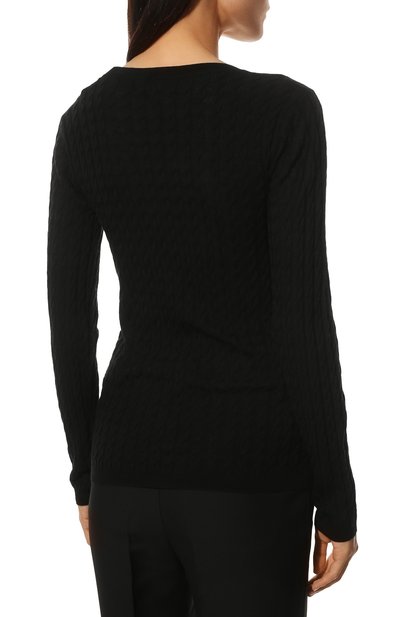 Шерстяной пуловер TOTEME черного цвета по цене 43600 руб., арт. 221-558-751, фото 4 Шерстяной пуловер TOTEME, арт. 221-558-751, фото 4