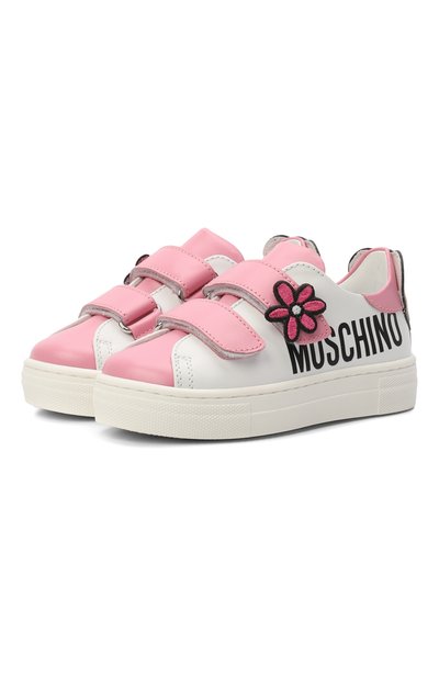 Кожаные кеды MOSCHINO, арт. 83070/VAR1_001