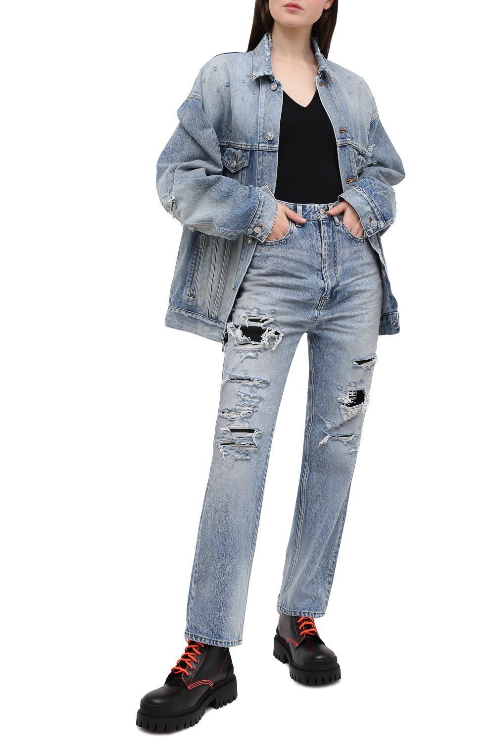 Джинсы BALENCIAGA голубого цвета по цене 95950 руб., арт. 643020/TDW14, фото 2 Джинсы BALENCIAGA, арт. 643020/TDW14, фото 2