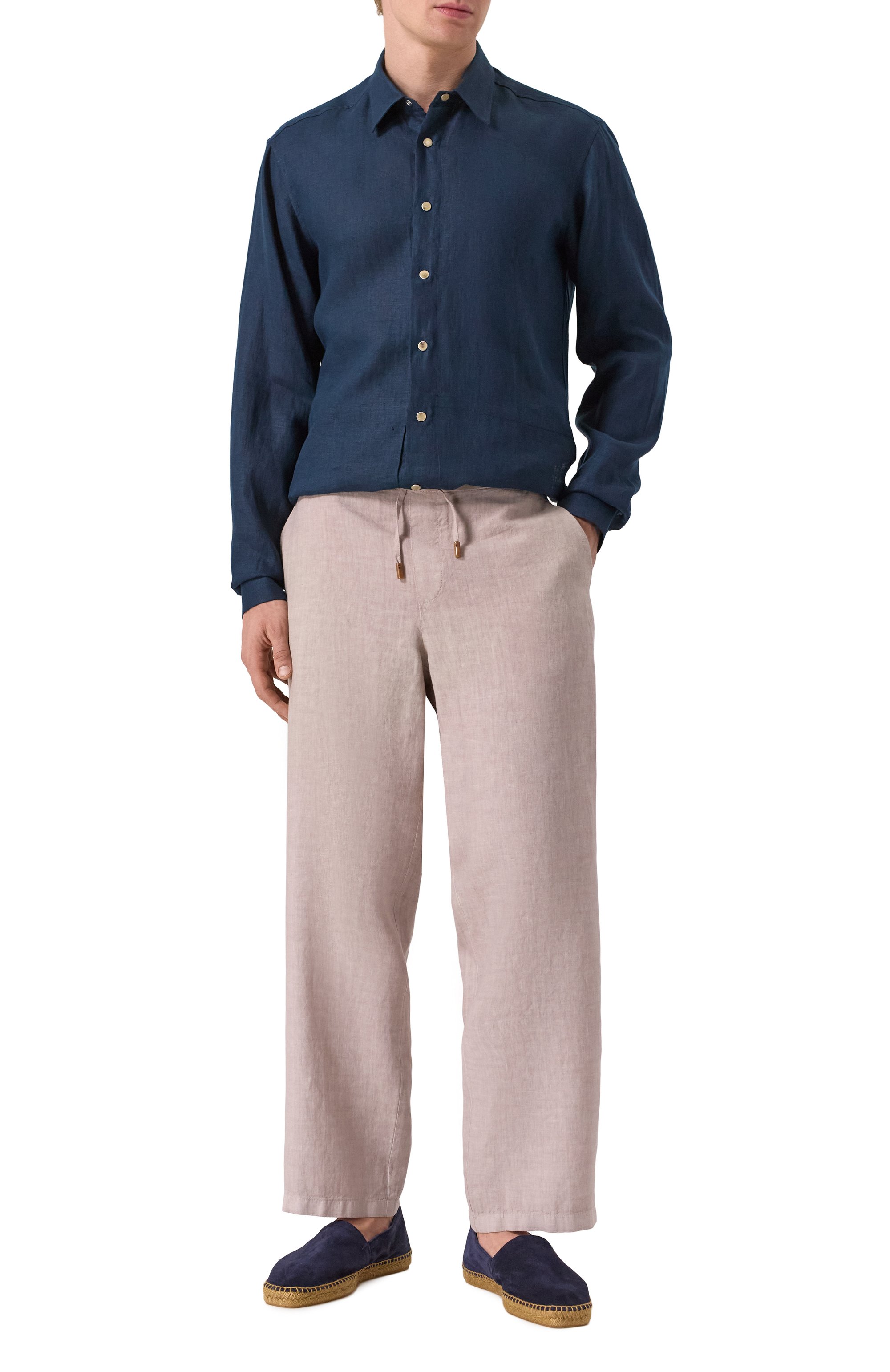 Льняная рубашка KITON, арт. UMCBUBAH0928617, фото 2