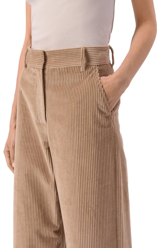 Вельветовые брюки Weekend Max Mara TANIA Бежевый  TANIA Фото 5
