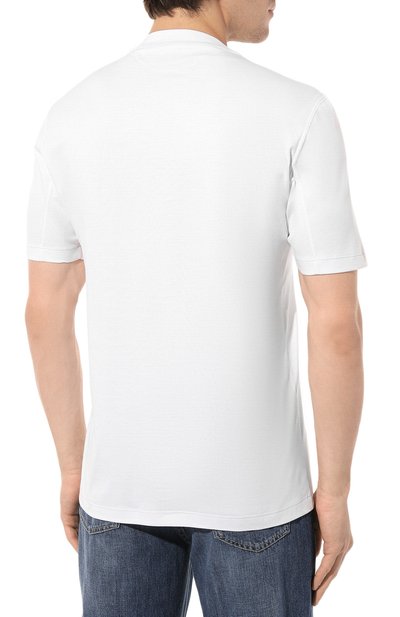 Хлопковая футболка BRUNELLO CUCINELLI белого цвета по цене 35150 руб., арт. M0T611328G, фото 4 Хлопковая футболка BRUNELLO CUCINELLI, арт. M0T611328G, фото 4