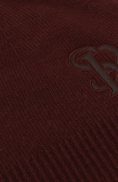 Кашемировая шапка с отделкой из кожи крокодила STEFANO RICCI бордового цвета по цене 105000 руб., арт. K606040CUF/F24305, фото 3 Кашемировая шапка с отделкой из кожи крокодила STEFANO RICCI, арт. K606040CUF/F24305, фото 3