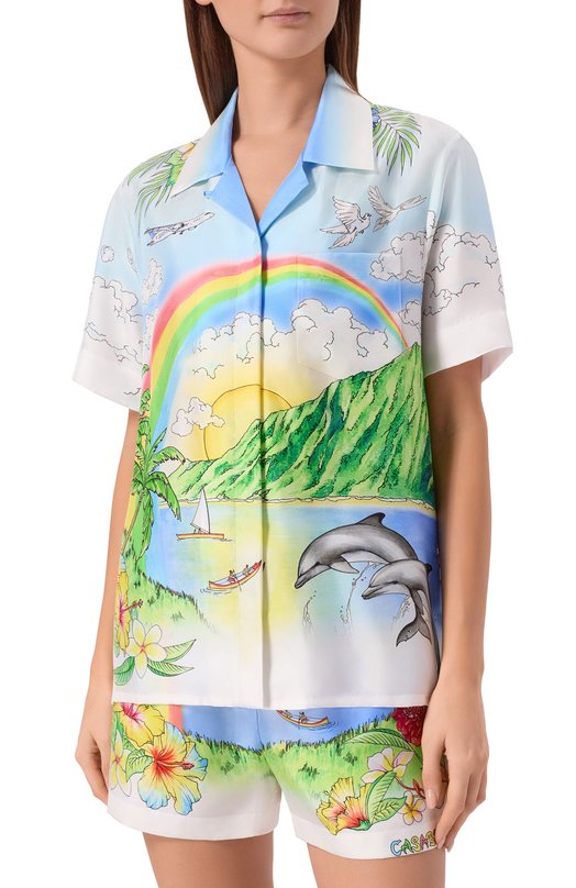 Шелковая рубашка Casablanca W-SP26-SH-200-05-EX-BC Разноцветный  W-SP26-SH-200-05-EX-BC Фото 3