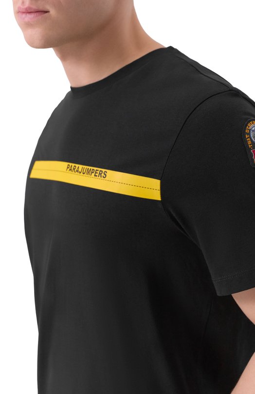 Хлопковая футболка Parajumpers 25WMPMTSIT01 Чёрный  25WMPMTSIT01 Фото 5