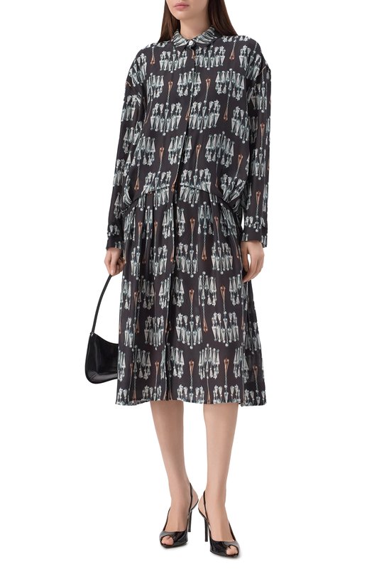 Шелковое платье Akhmadullina 1226.5D109/S713.3 Чёрный  1226.5D109/S713.3 Фото 2