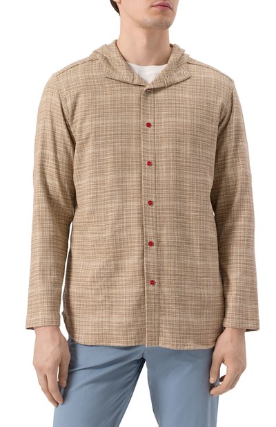 Рубашка из шерсти и шелка KITON, арт. UMCPETEK0617E18, фото 3