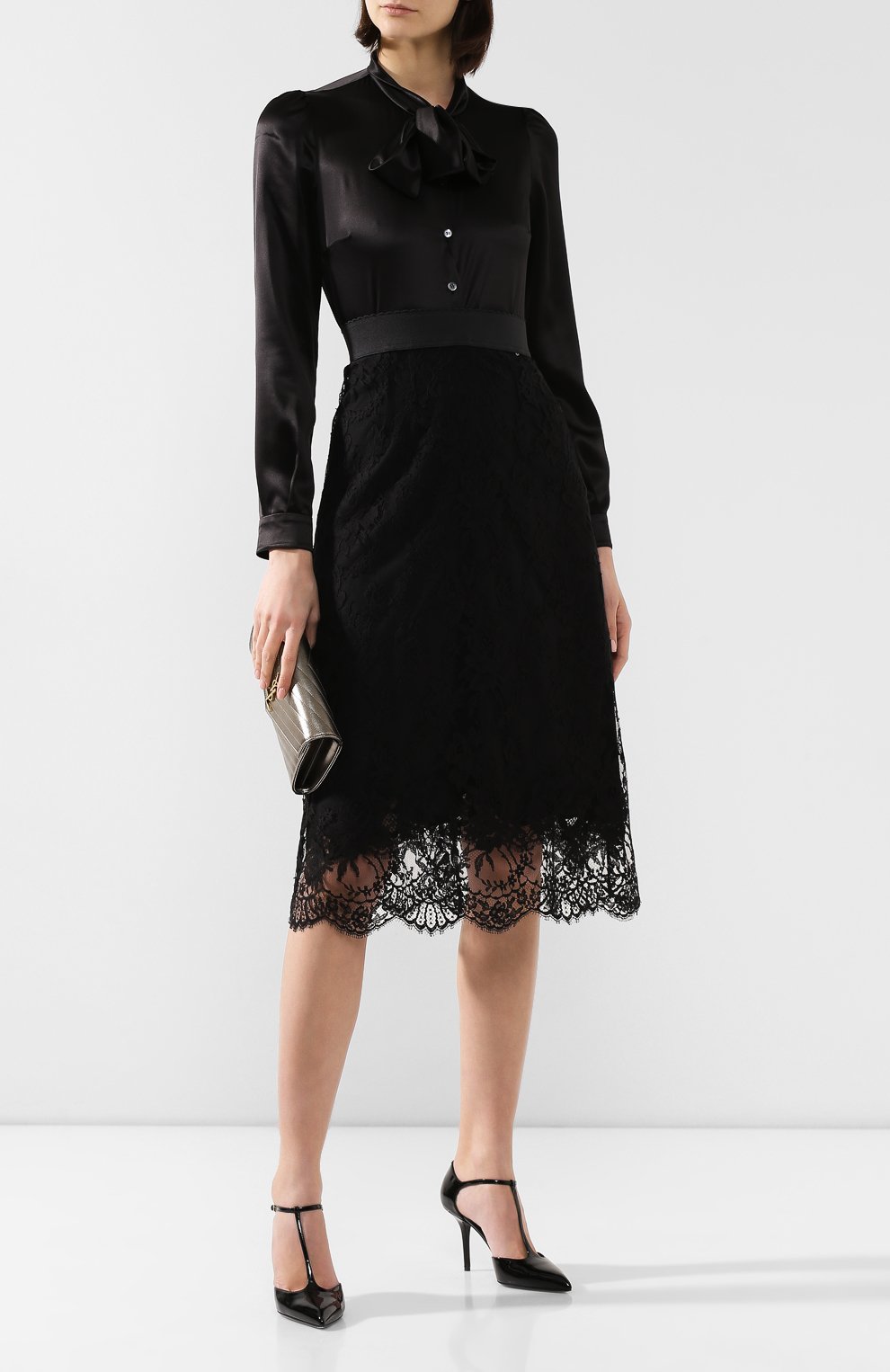 Атласная блузка DOLCE & GABBANA, арт. F5L63T/FU1AU, фото 2
