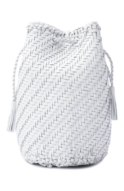 Сумка pompom double jump DRAGON DIFFUSION белого цвета по цене 39200 руб., арт. 8838, фото 4 Сумка pompom double jump DRAGON DIFFUSION, арт. 8838, фото 4