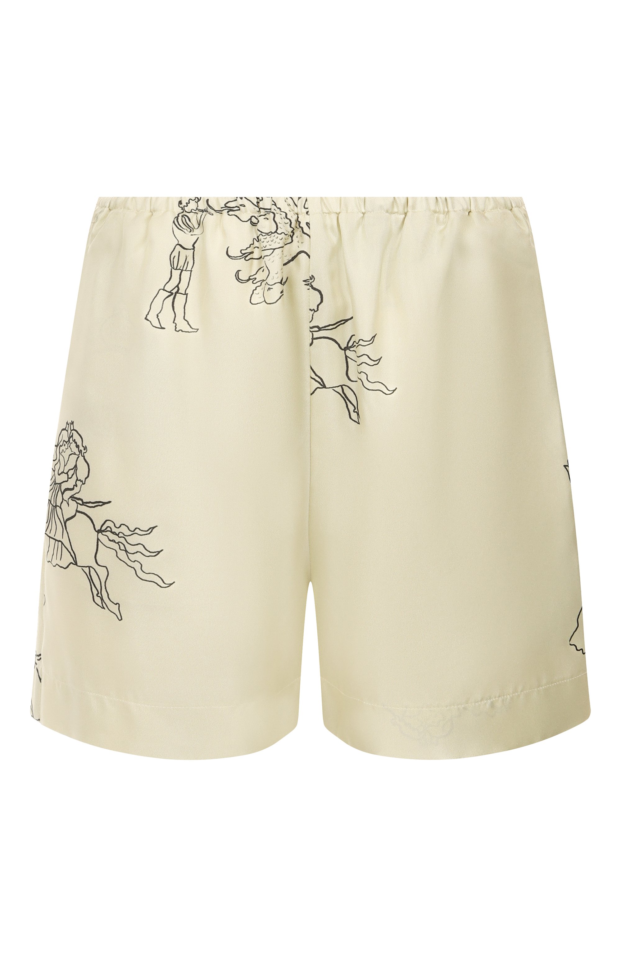 Шелковые шорты NANUSHKA кремового цвета по цене 59050 руб., арт. NW25SSST31550, фото 1 Шелковые шорты NANUSHKA, арт. NW25SSST31550, фото 1